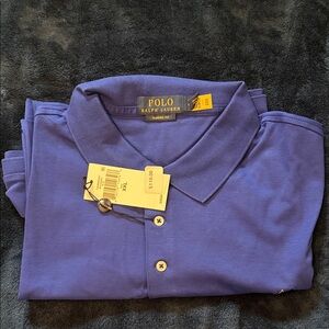 Polo by Ralph Lauren Men's Classic Blue Polo Shirt ... silk soft!